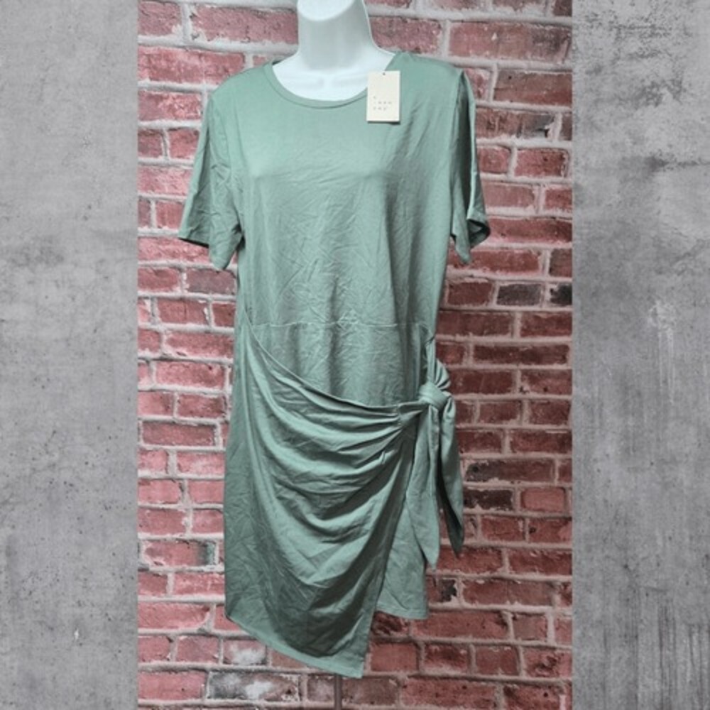 Women's A NEW DAY Short Sleeve Mini‎ T- Shirt Wrap Dress Large